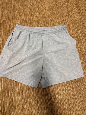 lululemon athletica Men's Heathered Light Gray Athletic Shorts